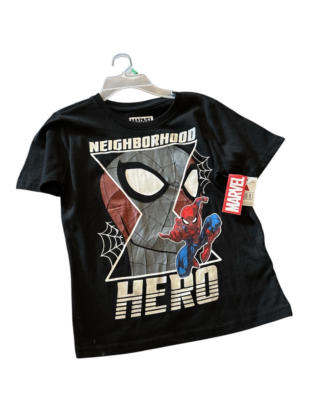 Marvel Spider-Man "Neighborhood Hero" Kids Graphic Tee Black